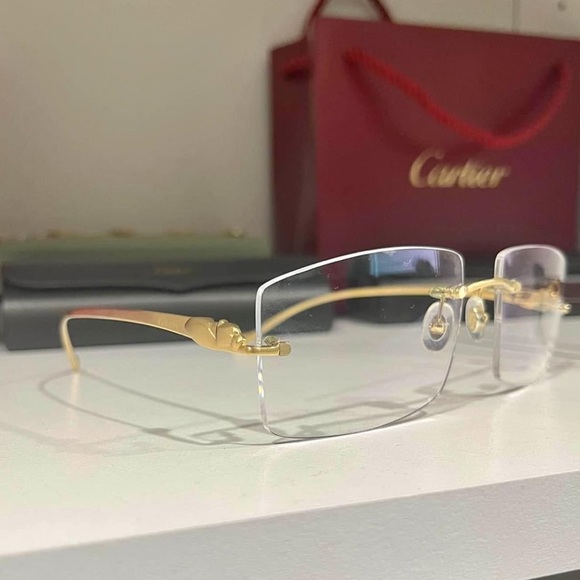 *SOLD* Cartier panthers - brush gold - Picture 1 of 4